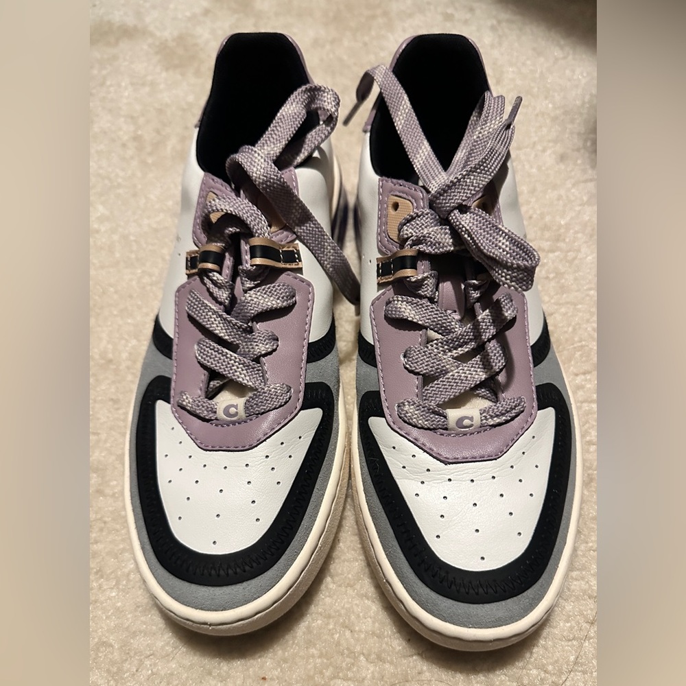 Coach city sole sneaker white and lilac size 8
